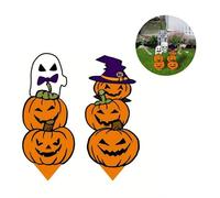 Maintaining Metal Halloween Yard Stake Retro Pumpkin Fellow Decoration Weather Resistant Outdoor Grass Ornament Outdoor Metal