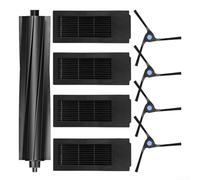 Maintenance accessory set compatible with For Ecovacs X2 DEX86 X2 For OmniX2 Pro robot vacuum cleaners, featuring 1 rubber main roller brush, 4 side brushes, and 4 filters