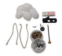 Maintenance and Repair Kit for Zippo | Cotton Wadding Refills Wicks | Jeffriz Lighter Flints | Spring Rivet Pins Ignition Wheel & Leak Seal | Replacement Parts Accessories (17 pcs)