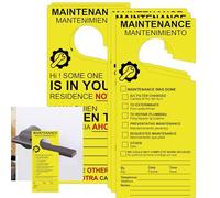 Maintenance Door Hanger Tags Bilingual 25 Pcs Blank Paper Door Hangers English and Spanish Maintenance Hang Tag 3.5 X 8 Inch Maintenance Tags Preventative Rentals Apartments for Door