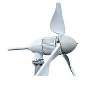 Maintenance-free Wind Turbine Generator, 2000W Wind Turbine Generator Complete Set 48V 96V Free Energy Generators Windmill with MPPT Controller Low Starting Speed Inverter, Easy to Install (Color :
