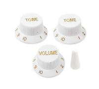 Maintenance Guitar Control Hardware ABS Knob Cap, White