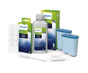Maintenance Kit for Philips Coffee Machines, Descaler & Filters