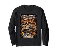 Maintenance Legend Facility Master Fix It Squad 90s Bootleg Long Sleeve T-Shirt