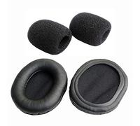 Maintenance Substitute Ear Pads for Jabra UC Voice 150 MS Duo/Mono Corded Phone Headphones Repair Parts (Earpads+Mic Sponge 1 Set)