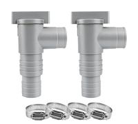 Maintenance Tap / Shut-off Valve for Pools, Pool Stopcock with 32 mm Pool Connection Set, 32 mm Pool Hose Adapter, Piston Valve, Pool Parts and Accessories