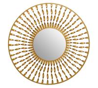 mainz wall mirror with gold curved and luxe wires