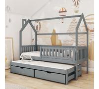 mainz wooden day bed with foam mattress and trundle in graphite