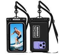 MAIRAN Floating Waterproof Phone Pouch 2Pack, Floatable IPX8 Waterproof Phone Case 8.0" for iPhone 16 15 Pro Max Samsung S25,Cellphone Dry Bags for Vacation Beach Pool Kayak Cruise Travel Essentials