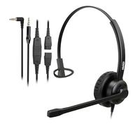 MAIRDI 2.5mm Phone Headset with Microphone Noise Canceling for Landline Deskphone, Telephone Headset for Call Center Office, 2,5mm Jack Headset for Polycom Panasonic Cisco Vtech Undiden Cordless DECT