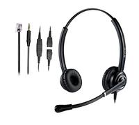 MAIRDI Telephone Headset for Cisco Phone, with RJ9 & 3.5mm Jack for Landline Deskphone Cell Phone PC Laptop, Call Center Headset with Microphone for Office, Work for Cisco 7941 7861 8811