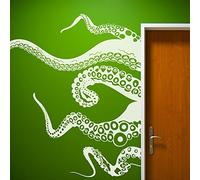 MairGwall Tentacles Wall Decal Kraken Octopus Tentacles Wall Sticker Sea Animal Wall Decal Mural Home Art Decor White