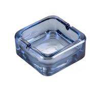 Mairuker Ashtray, Glass Ashtray Square Crystal Ashtray, Classic Design Ashtray for Home Ashtrays Cigarettes Outdoor (Light Blue)