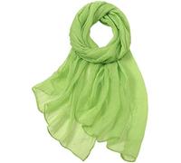 MAIRY Green Plain Coloured Chiffon Scarf - Thin Wrap Pretty Scarfs Lovely Gift Present 1770023