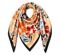 MAIRY Headscarf Women Silk Scarf Flowers Pattern Large Square Satin Scarves Headdress GB090261