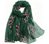 MAIRY Womens Scarfs Lightweight Scarves Ladies Soft Shawls and Wraps Oversized Blackish Green Scarf Gifts for Girls Evening Party M6005