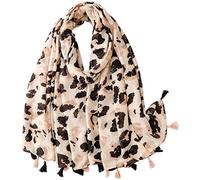 MAIRY Womens Scarves Leopard Pattern Scarf Cotton and Linen Scarf Neck Headscarfs for Spring All Season Cozy Neckerchief Shawls an Wraps,180065