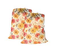 Maishijie 2 Pack Oxford Fabric Heavy Duty Laundry Bag, 23.6" x 35.4", Highly Durable,Toys Storage Bag, Dirty Clothes Bag, Draw-Cord with Cord-Lock, Machine Washable and Reusable, Autumn-L