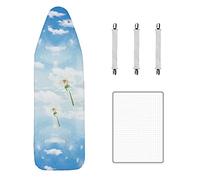 Maishijie Ironing Board Covers 112x35cm(44"x14") With Thick 3mm Foam,Fit For 104x27cm (41"x10.6") Ironing Board Max,Include 3 Fasteners and Protective Scorch Mesh Cloth