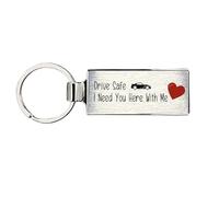 Maisie Moo Gifts Limited Drive Safe I Need You Here With Me Metal Keyring (Brushed Silver)
