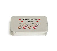 Maisie Moo Gifts Limited Guitar Pick Plectrum Tin Holder Gift - Take Your Pick - Pocket Sized
