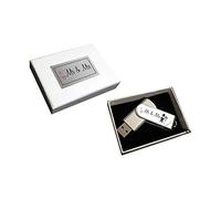 Maisie Moo Gifts Limited Mr & Mrs Silver USB 8GB Single Sided Flash Drive For Wedding Photos In White Presentation Gift Box
