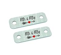 Maisie Moo Gifts Limited Mr & Mrs Wedding Trainer Tags Set For Laces on Shoes