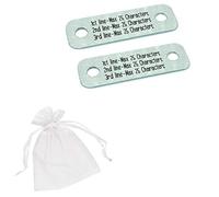 Maisie Moo Gifts Limited Personalised Custom Motivational Sentimental Message Wording Name Runner Metal Pair Of Running Trainer Tags - Gift For Runner