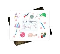 Maisie Moo Gifts Limited Personalised Name Crochet Storage Tin Case Box