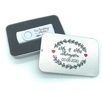 Maisie Moo Gifts Limited Personalised Our Wedding Photos Mr & Mrs Bride Groom White USB 16GB Flash Drive For Wedding Photos In Presentation Tin Gift Box
