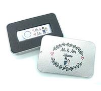 Maisie Moo Gifts Limited Personalised Wedding Mr & Mrs Bride and Groom White USB 16GB Flash Drive For Wedding Photos In Presentation Tin Gift Box