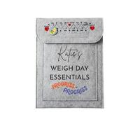 Maisie Moo Gifts Limited Personalised Weigh Day Essentials Progress Is Progress Slimming Weigh In Book Club Meeting Felt Pouch Bag Holder