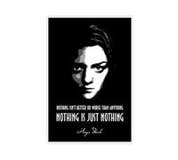 Maisie Williams TV Series Movie Poster Arya Stark Quotes Canvas Poster Wall Art Decor Print Picture Paintings for Living Room Bedroom Decoration 12x18inch(30x45cm)