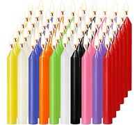 MAISITOO 60 Assorted Colors Spell Candles Small Dripless for Chimes, Magic, Congregation, Vigil Candlelight, Rituals, Party Decorations (10 Colors) 4 Inches Tall