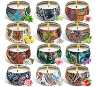 MAISITOO Scented Candle Set 12 Constellations Natural Soy Wax Candle, Natural Fragrance Candles for Stress Relief and Aromatherapy, Gift for Mother, Wife, Friends