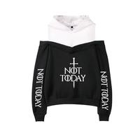 Maisley Arya Stark NOT Today Hoodies TV Drama A Song of Ice and Fire Pullover Sweatshirt Sexy off-the-shoulder Jumper Arya Stark Sweater Black