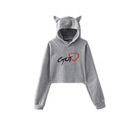 Maisley GOT7 Crop Tops Pullover Bambam Jackson Mark Jinyoung Yugyeom Youngjae Fans Lovely Cat Ear Long Sleeve Jumper Sweatshirt Girls Hoodie Grey