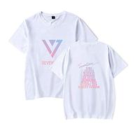 Maisley Kpop Seventeen Cotton T-Shirts Unisex Korean S.COUPS JEONGHAN Joshua Jun Hoshi Wonwoo Woozi DK MINGYU THE8 SEUNGKWAN Vernon Dino T-Shirt Short Sleeve White
