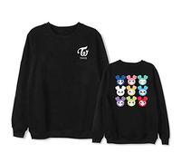 Maisley Twice Pullover Kpop Fashion Cotton CHAE Young DAHYUN JI Hyo JUNGYEON MINA MOMO NA YEON SANA TZUYU Sweatshirt Sweaters Tops Black