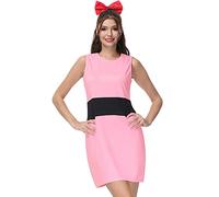 Maisolly Women's Halloween Costume Adult Mini Dress, Pink, X-Large