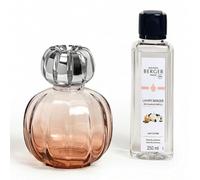 MAISON BERGER Berger Corali Rose Lamp Set - Catalytic Lamp 2-in-1 Scented and Helps Purify the Air with Refill 250ml / 8.45fl oz Lady Flower - Painted Glass - Made