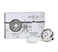 Maison Berger Car Diffuser Set - Refillable Vent Clip, Ceramic Refill, Made in France - Luxury Auto Scent - 4-Week Diffusion - Elegant Air Freshener for All Car Vents (Rosalie - Exquisite Sparkle)