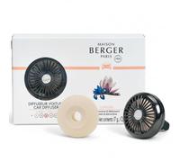 Maison Berger Car Diffuser Set - Refillable Vent Clip, Ceramic Refill, Made in France - Luxury Auto Scent - 4-Week Diffusion - Elegant Air Freshener for All Car Vents (Liliflora)