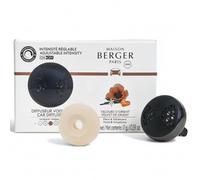Maison Berger Car Diffuser Set - Refillable Vent Clip, Ceramic Refill, Made in France - Luxury Auto Scent - 4-Week Diffusion - Elegant Air Freshener for All Car Vents (Velvet of Orient)