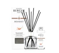 Maison Berger Exquisite Sparkling Clear Glass Reed Diffuser Scented Bouquet - 6 Black Reed Sticks with 100 mL Fragrance Refill - Made in France