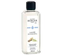MAISON BERGER - Lampe Berger Fragrance Refill - 500ml Home Scent Oil for Catalytic Diffuser - Purifies Air & Removes Odors - Made in France - 40 Hours of Diffusion (Pure White Tea)