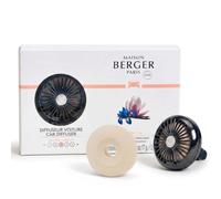 Maison Berger Car Diffuser Set - Refillable Vent Clip, Ceramic Refill, Made in France - Luxury Auto Scent - 4-Week Diffusion - Elegant Air Freshener for All Car Vents (Liliflora)