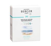 Maison Berger Luxury Car Diffuser Refill Set - Ceramic Inserts for Vent Clip Diffusers, 4-Week Passive Diffusion, Premium In-Car Fragrance Refill, Made in France (Ocean Breeze)