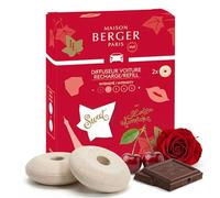 MAISON BERGER - Set of 2 Car Diffuser Refills - Ceramic System - Diffusion 4 to 6 Weeks - Lampe Berger Fragrance - Made in France (Lolita Lempicka Sweet)