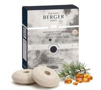 Maison Berger Luxury Car Diffuser Refill Set My Car Without Tobacco Odors - Pack of 2 Ceramic Refills, 4-6 Week Passive Diffusion, Made in France